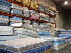 Stacks of Mattresses for Recycling Mattresses in Chicago