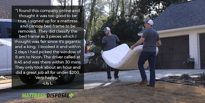 mattress disposal plus customer review